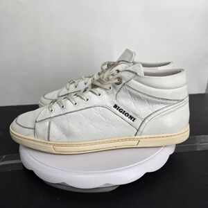 DINO BIGIONI Italian Leather High Top Sneakers Men's EU 44 / US 10.5 DB Monogram